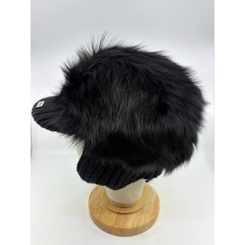 PRADA Fur Trapper Hat Ear Flap Winter Cap Authentic Black Unisex Size XL