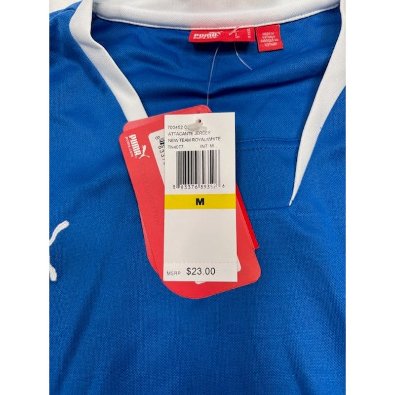 Puma Attaccante Jersey Shirt Short Sleeve Royal Blue/White Mens Size Medium
