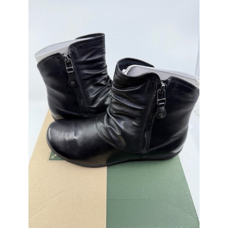 Josef Seibel Naly 24 Ankle Boots Leather Side Zipper Black Womens Size 36