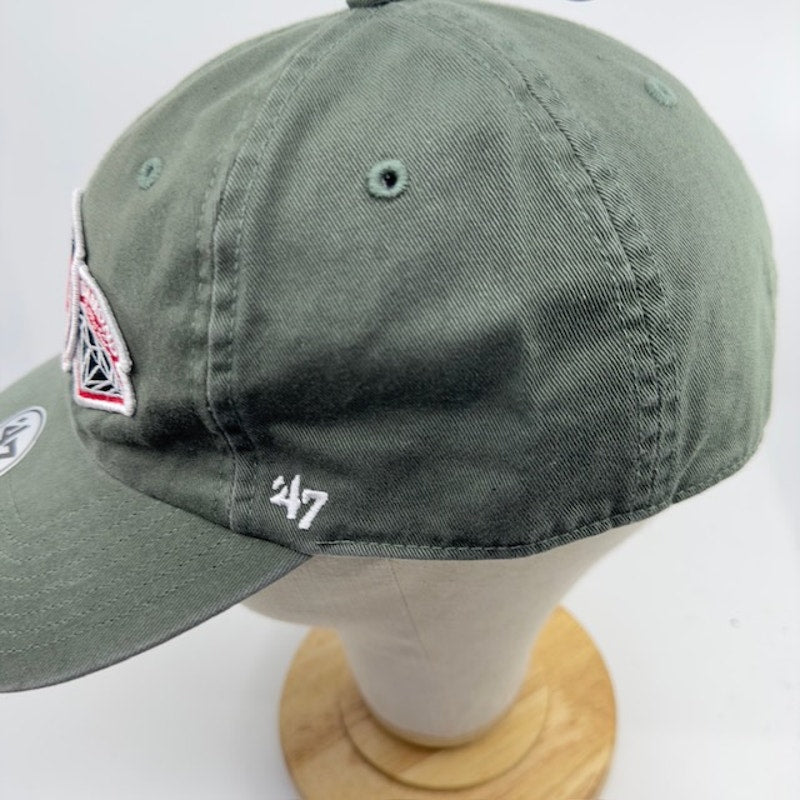 '47 Atlanta Hawks Diamond Patch CLEAN UP MF Baseball Cap Green Mens OSFA