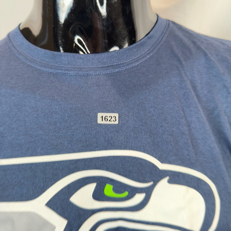 Nike NFL Seattle Seahawks Graphic T-Shirt Crewneck Short Sleeve Navy Mens XL