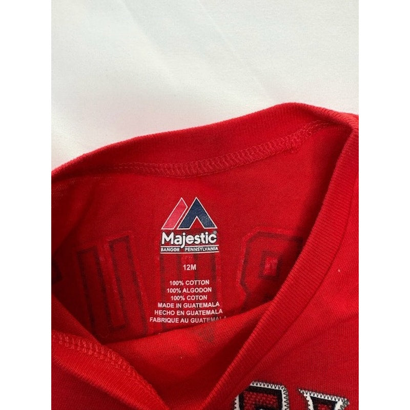 Majestic Angels Mike Trout #27 T-Shirt Short Sleeve Red Boys Infant 12M