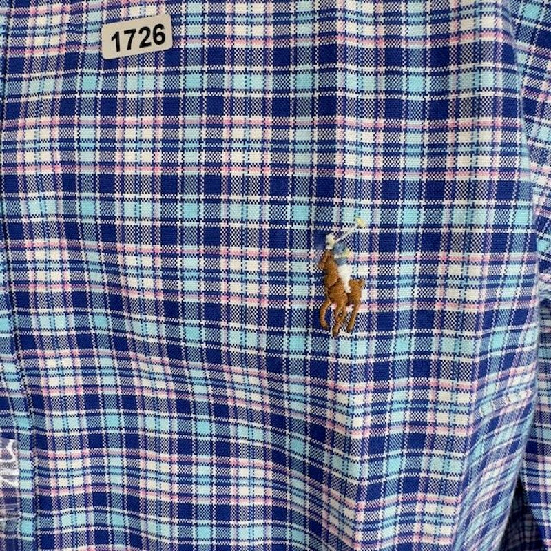 Polo Ralph Lauren Button Down Shirt Long Sleeve Plaided Multicolor Mens Size L