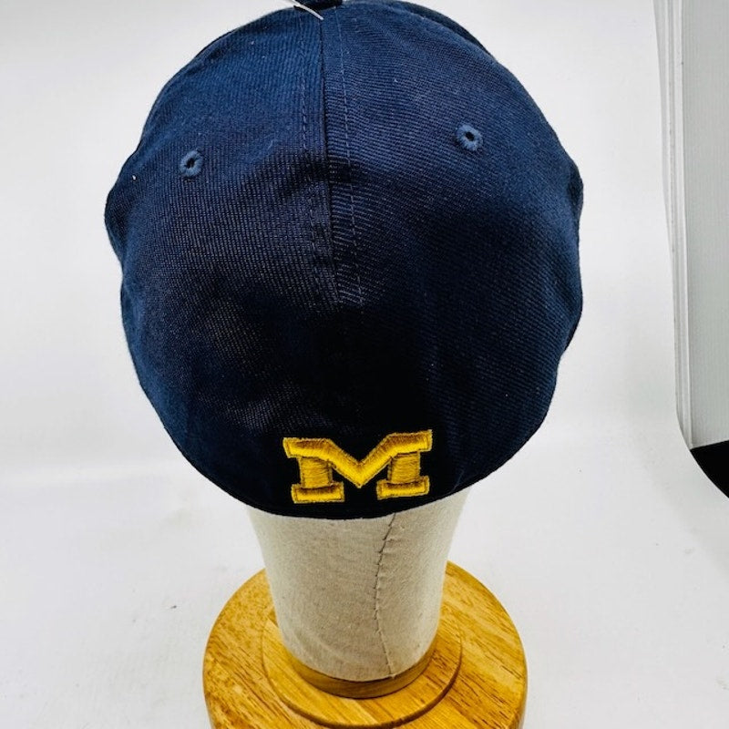 Nike Michigan Wolverines Local Dna Verbiage Swoosh Flex Cap Blue Mens OS