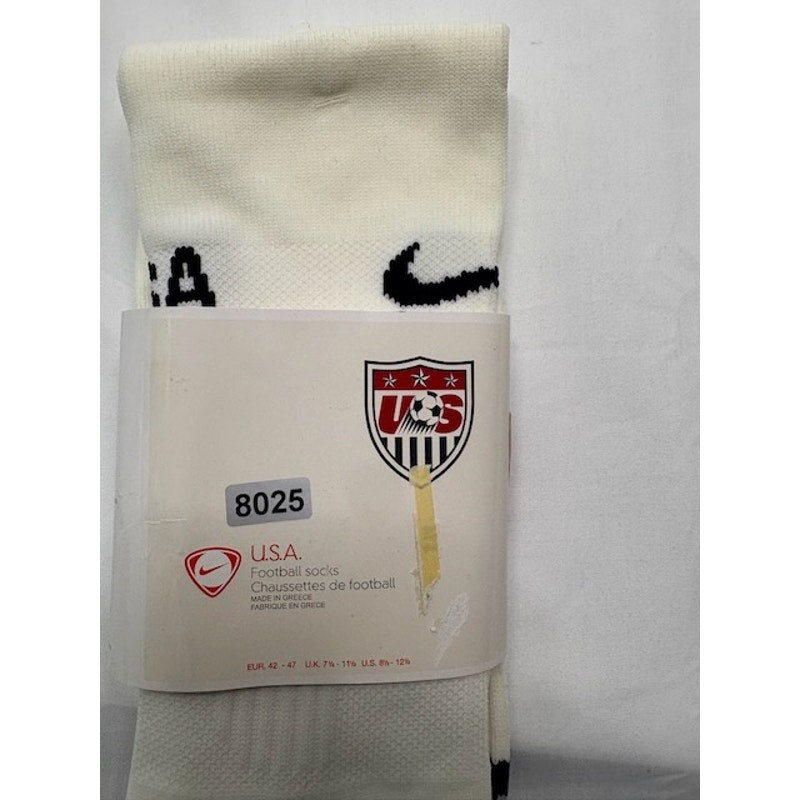 Nike Portugal Football Socks Knee-High Logo Print White Adult Size 8.5-12.5