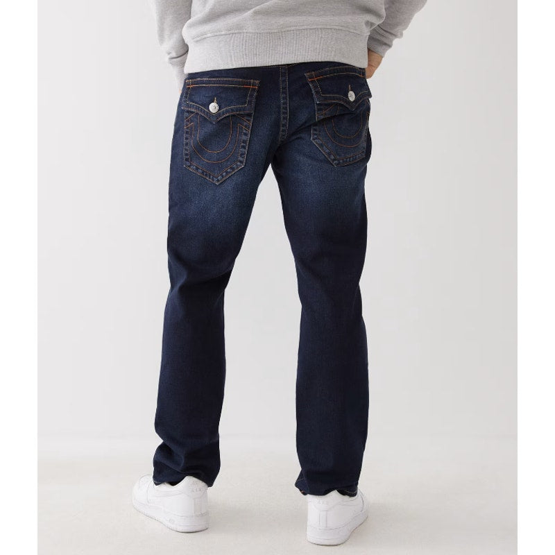 True Religion Ricky Flap SE Relaxed Straight Jeans Dark Axle Denim Mens Size 33
