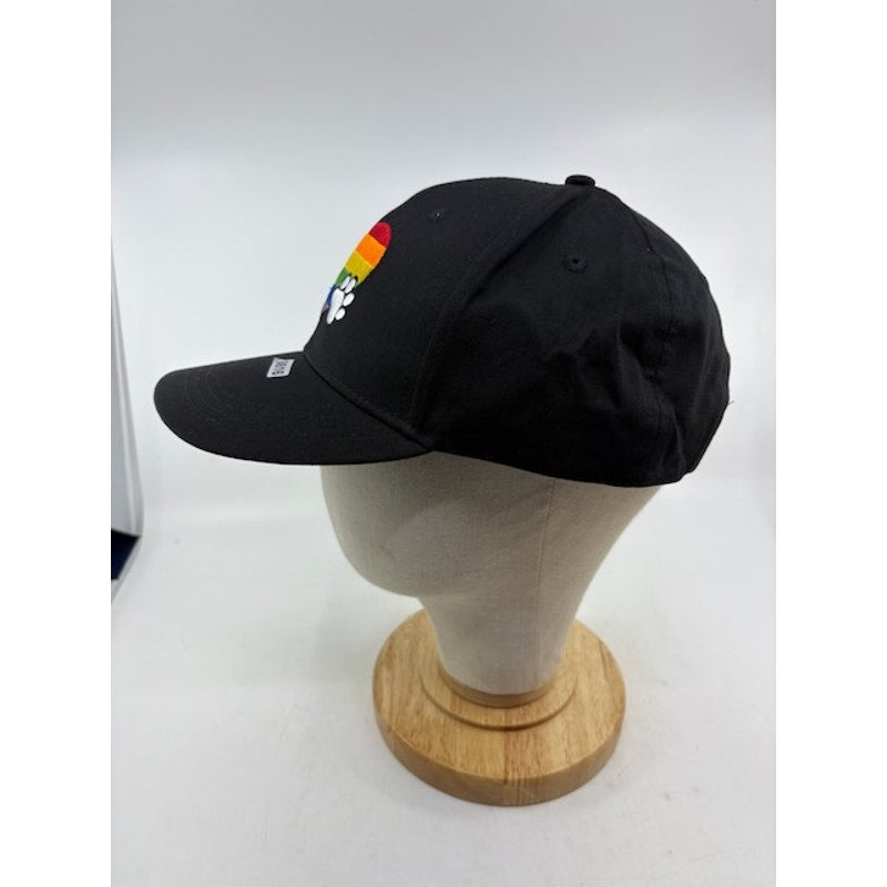 USA Flag Rainbow Pride Paw Embroidered Adjustable Baseball Cap Black OS