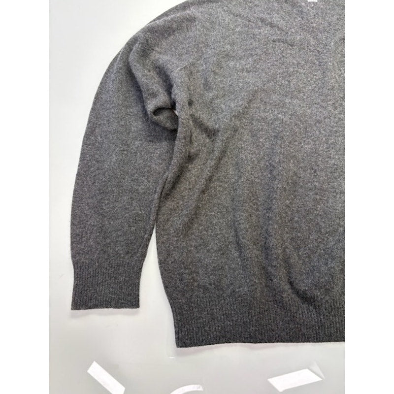 Scott James Crewneck Sweater Elbow Patch Pullover Cashmere Gray Mens Size XXL