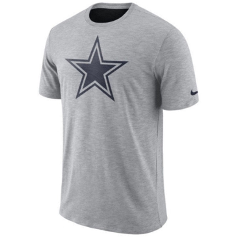 Nike Dallas Cowboys Sideline Cotton Slub Performance T-Shirt Gray Mens S