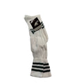 Adidas Soccer Socks 3 Stripe Cuff Knee High White/Black Mens Shoe Size 6-13
