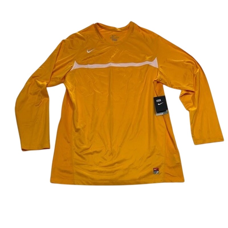 Nike Dri-Fit Football Soccer Goalkeeper Jersey Long Sleeve Gold Mens Size XL