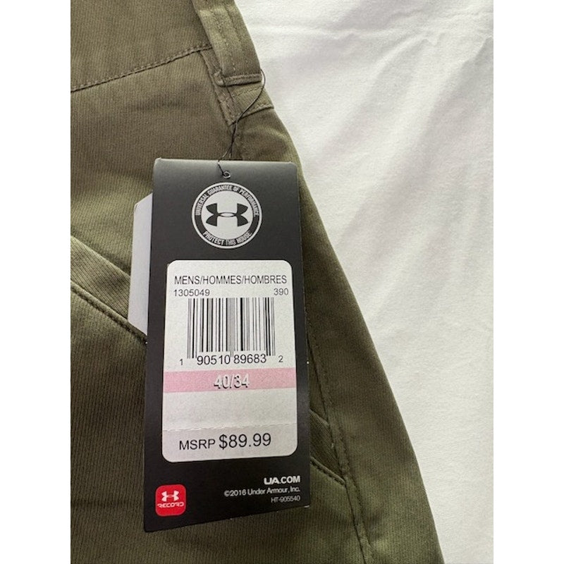 Under Armour Payload Cargo Pants Straight Marine OD Green Mens Size 40x34