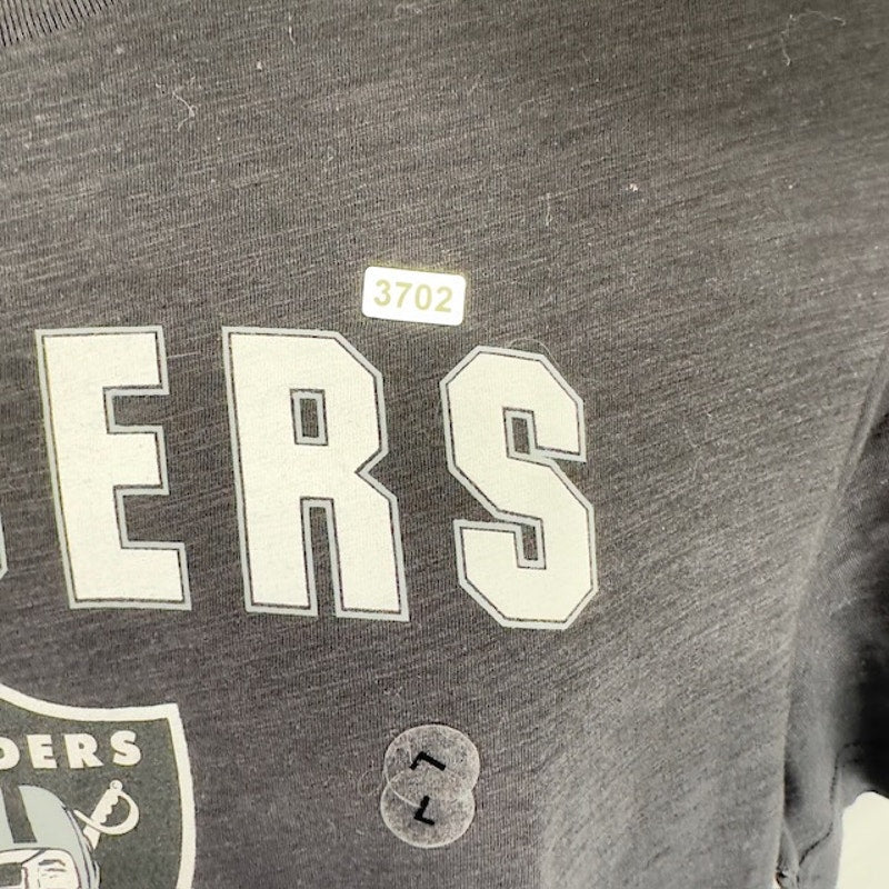 Majestic NFL Las Vegas Raiders T Shirt Short Sleeves Graphic Gray Mens Size L