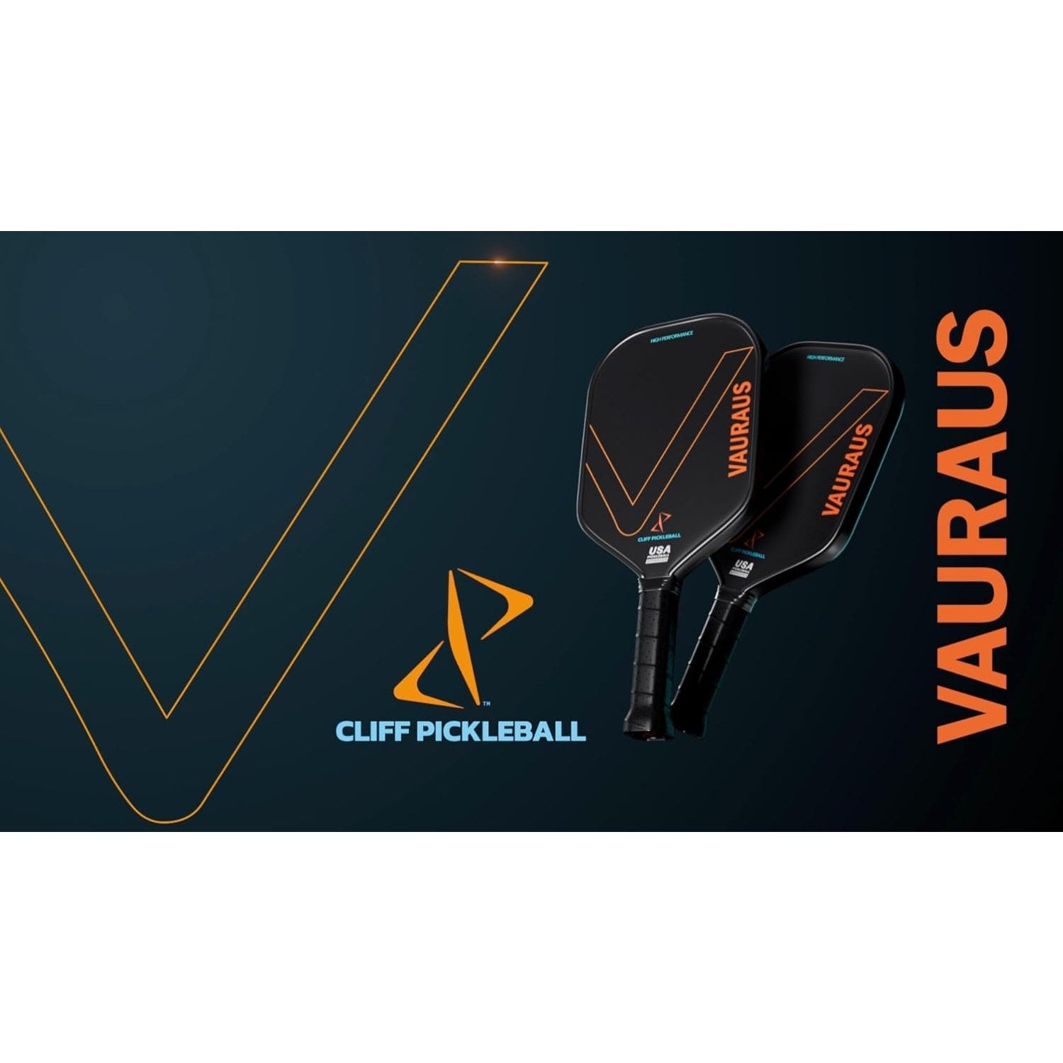 Vauruas 16mm Thick Thermoformed Fiber Pickleball Paddle Carbon Fiber Black