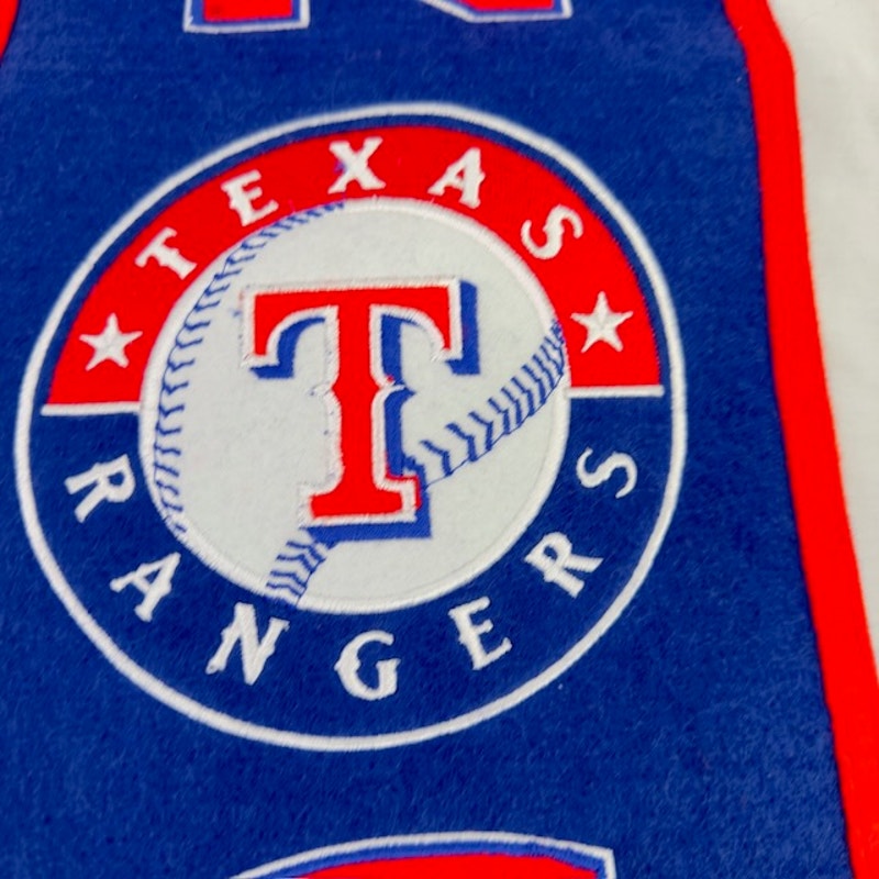 Winning Streak Sports Texas Rangers Banner Wool Fan Man Cave Blue Red 8x32
