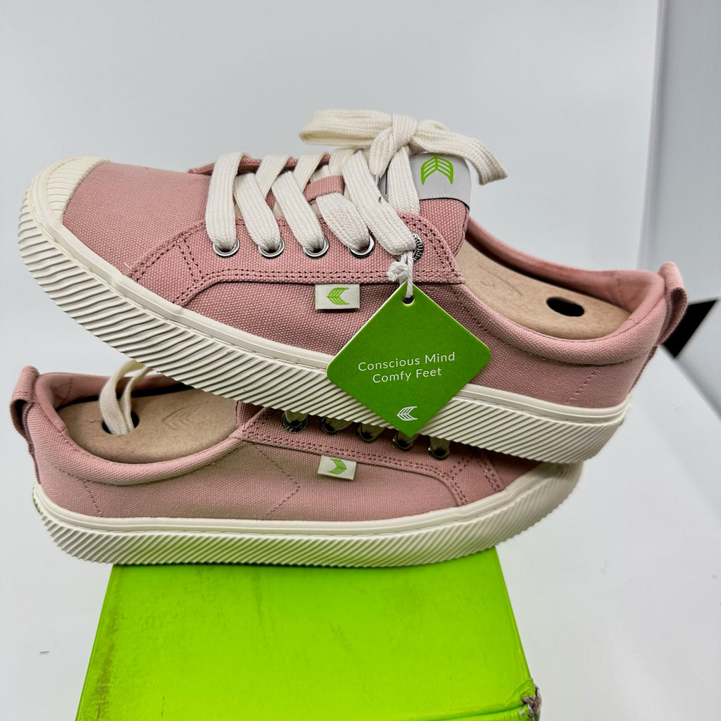 Cariuma Oca Low Top Lace Up Canvas Sneakers Shoes Rose Pink Unisex W7.5 M6