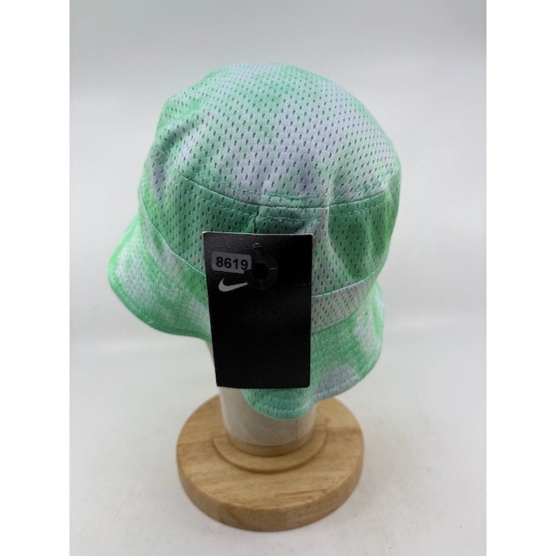 Nike Tie Dye Mesh Bucket Hat Dri-FIT Lightweight Green White Womens Size M/L