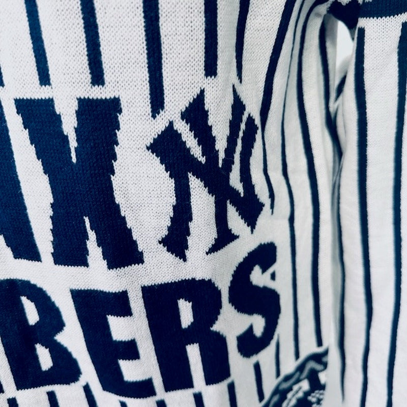 MLB New York Yankees Bronx Bombers Christmas Sweaters Knitted Navy Small