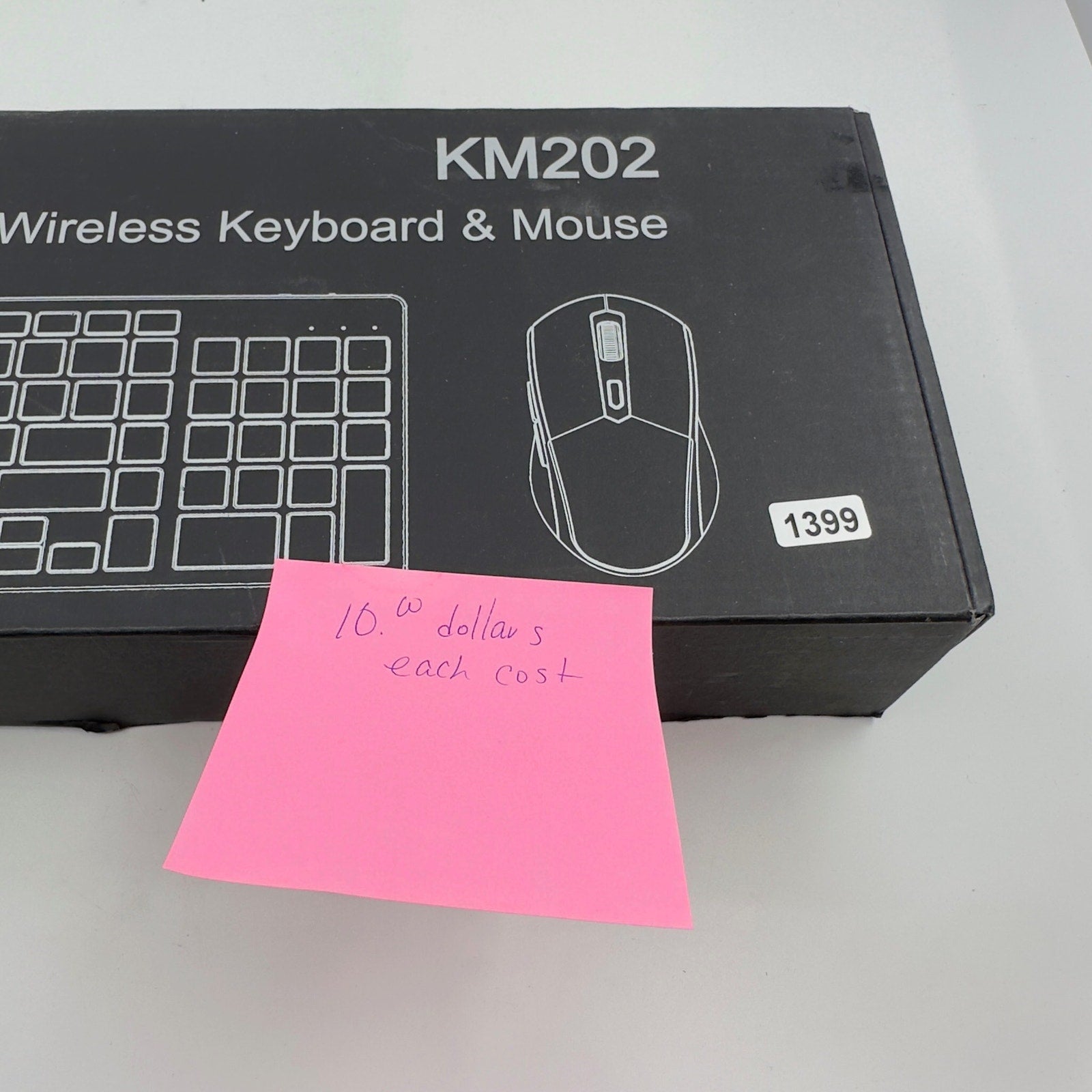 Wireless Keyboard & Mouse 2-Piece Set KM202 Rechargeable-Silver White