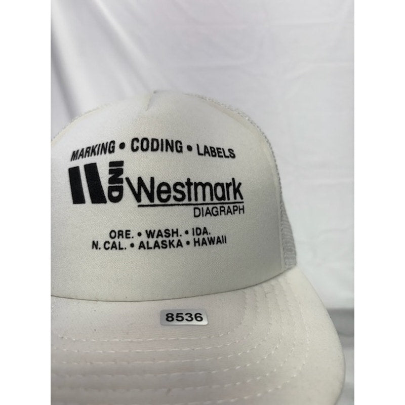 Westmark Diagraph Trucker Hat Snapback Mesh Cap White Unisex Adult OSFA