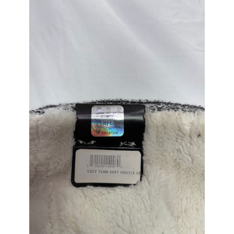 New Era NFL Cable Knit Pom Beanie Sherpa Lined Winter Hat Gray Womens OS