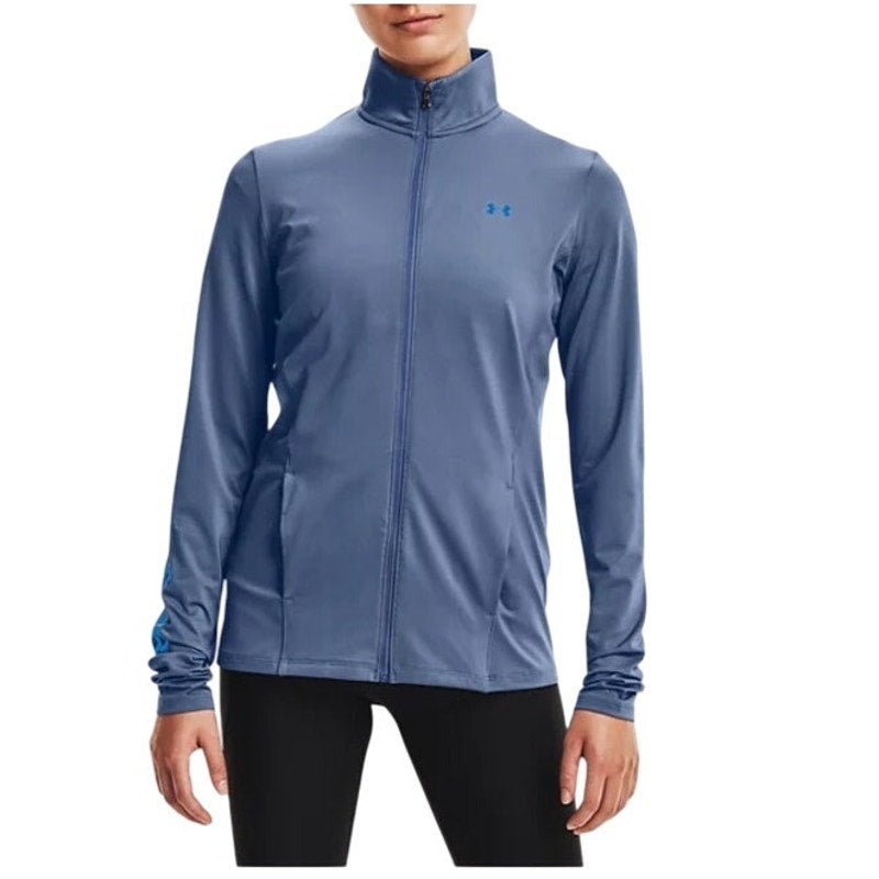 Under Armour UA Full-Zip Jacket Long Sleeve Mock Neck Fitted Light Blue M