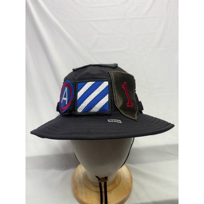Military Patch Boonie Bucket Hat Special Forces Ranger Airborne Black Unisex OS