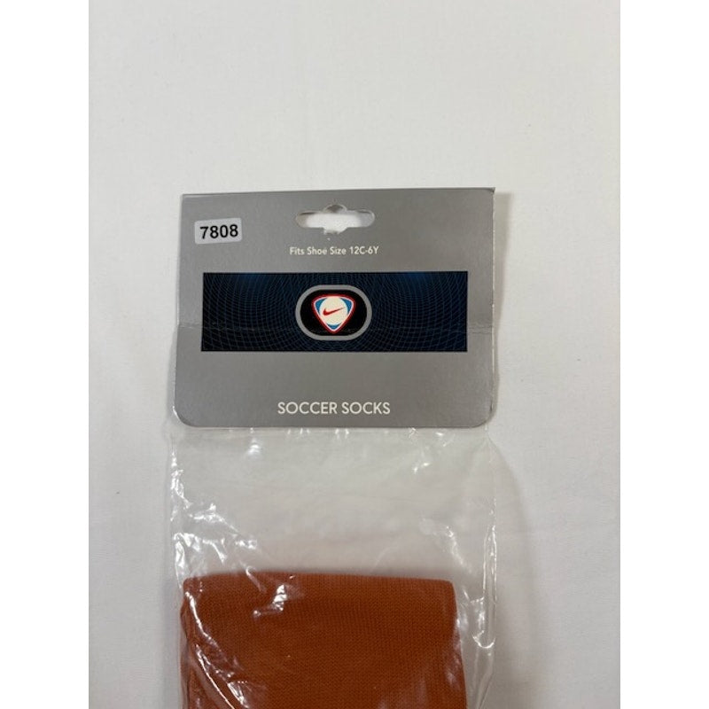Nike Sports Football Soccer Socks Over The Calf Orange Kids Boys Size 12C-6Y