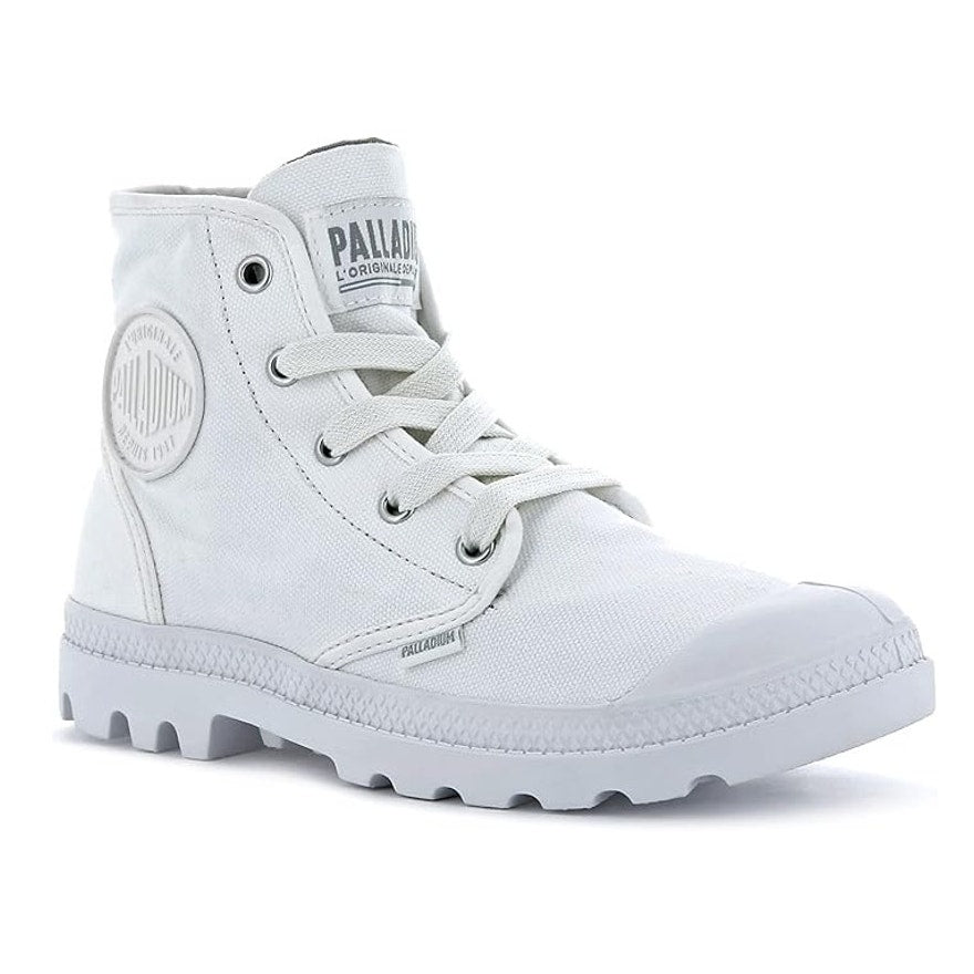Palladium Pampa Hi Canvas Boots Lace-Up 92352-116-M Star White Womens Size 9