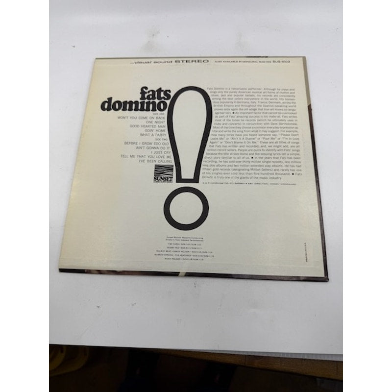 Fats Domino – Fats Domino! Vinyl Record Album