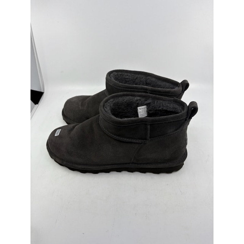 Bearpaw Shorty Ankle Suede Boot Wool Blend Lining Silp-On GraphiteWomens Size 13