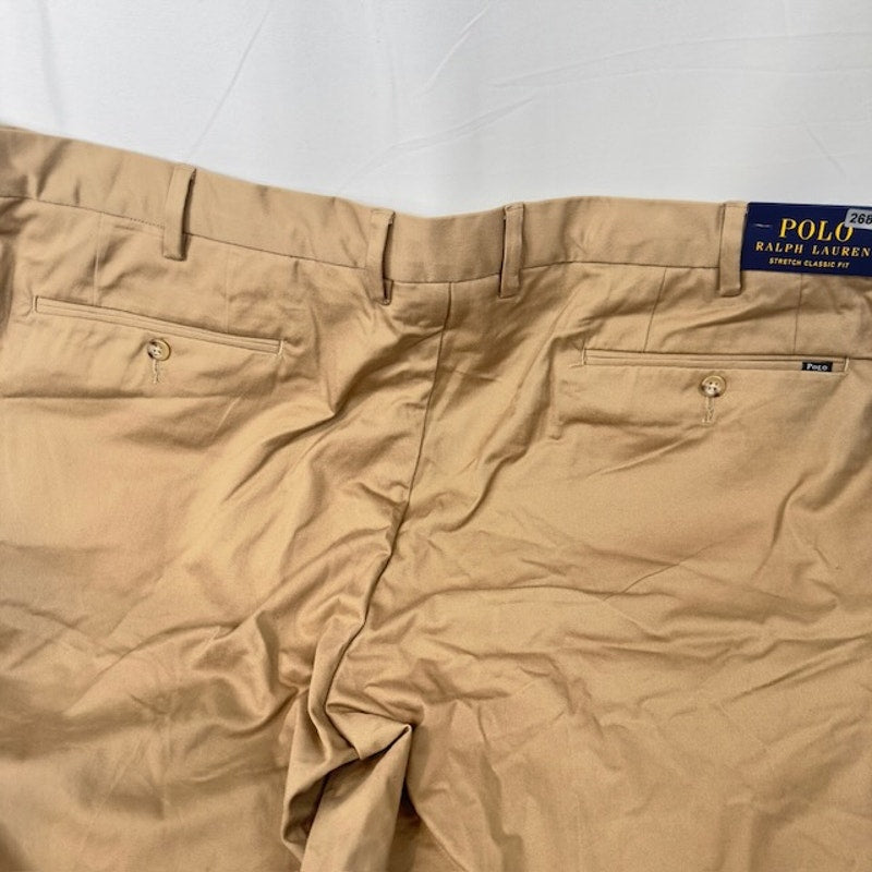 Polo Ralph Lauren Stretch Classic Fit Chino Pants Pocket Khaki Mens Size 44Bx34