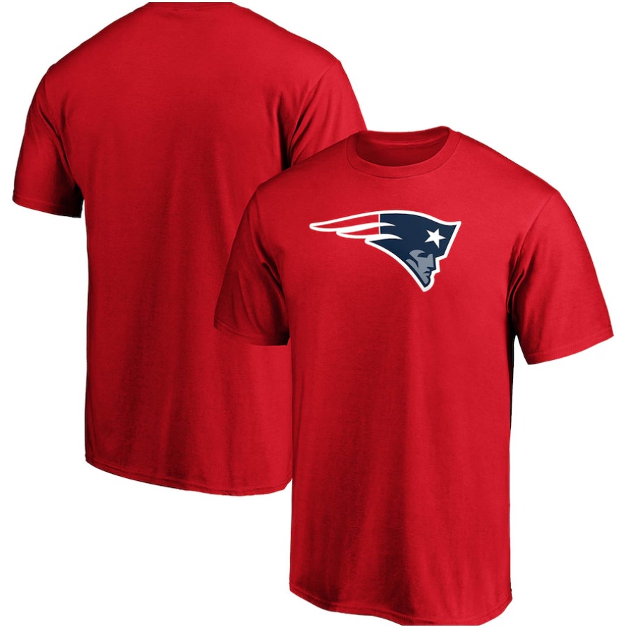 Majestic NFL New England Patriots Primary Logo Team T-Shirt Red Mens Size XL