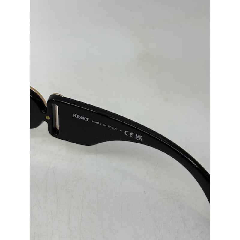 Versace Sunglasses Medusa Head Logo Gold Tone Black Frame Eyewear Womens OS