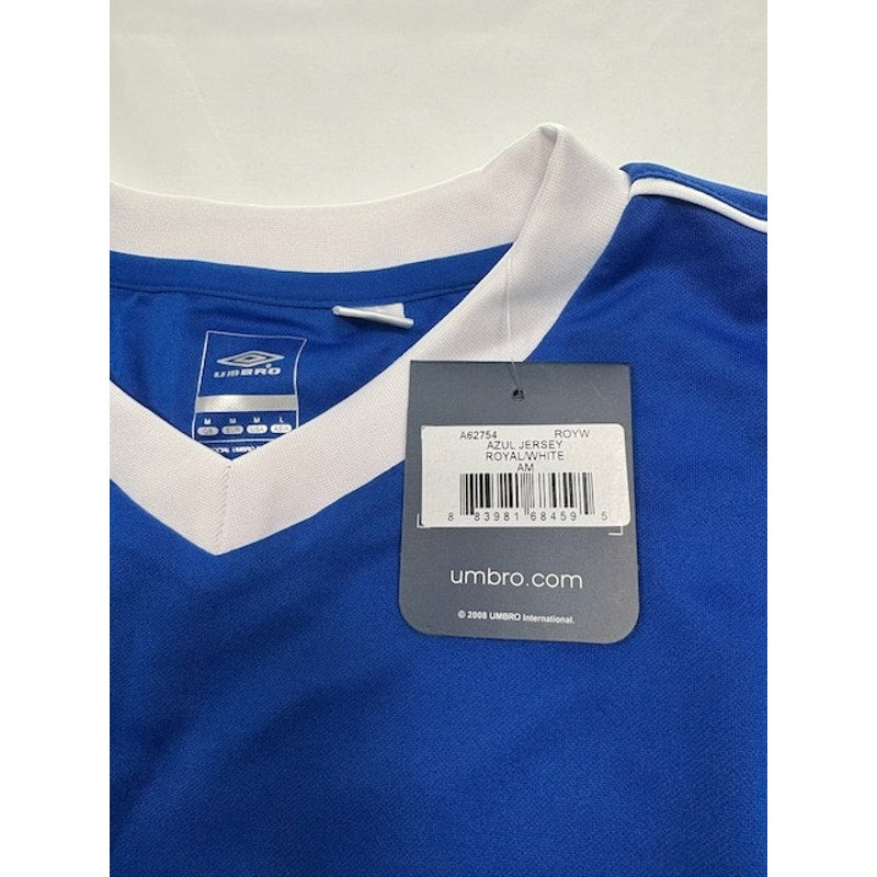 Umbro Azul Jersey Shirt Short Sleeve Crewneck Royal Blue/White Mens Size M