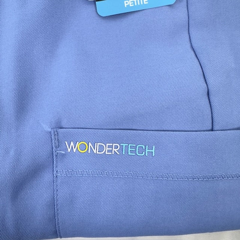 Wonder Tech Scrub Pants Drawstring Bootcut Relaxed Fit Blue Womens MP
