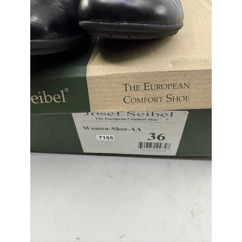 Josef Seibel Naly 24 Ankle Boots Leather Side Zipper Black Womens Size 36