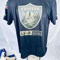 Nike NFL Las Vegas Raiders Salute To Service T-Shirt Crew Neck Black Mens M