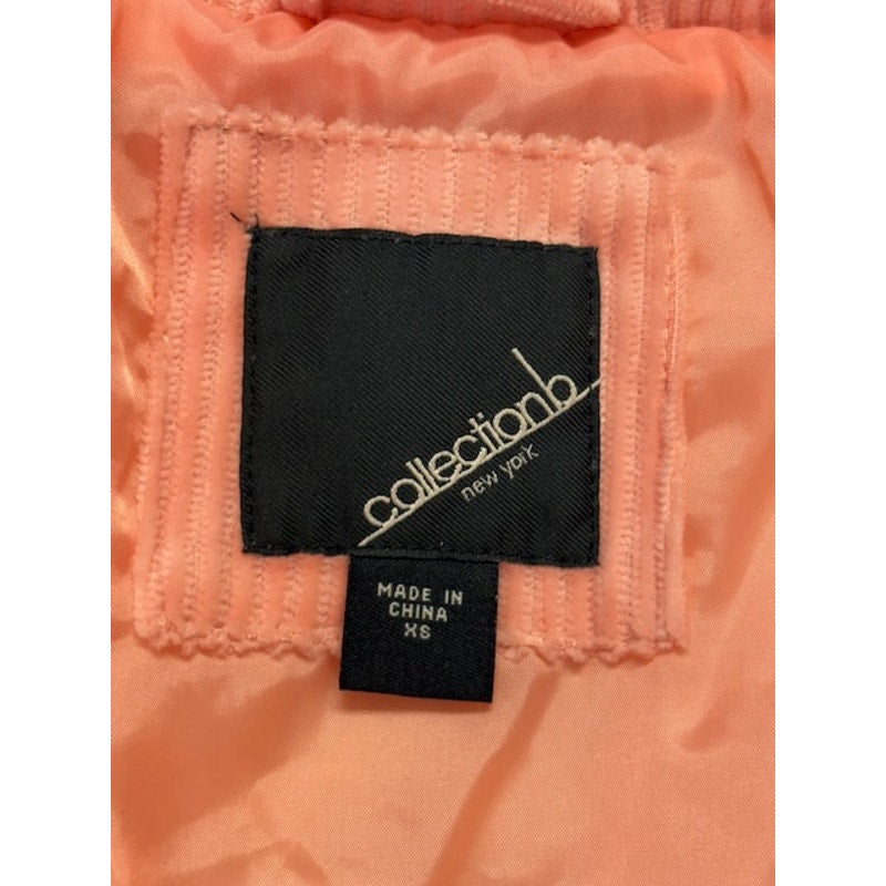 Collection B Cropped Corduroy Puffer Coat Full Zip Blush Womens Size XS