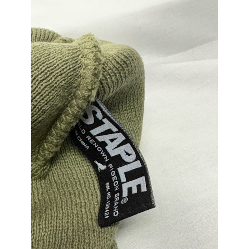 Staple Pigeon STPL Cuffed Knit Beanie Hat Streetwear Olive Green Adult OS