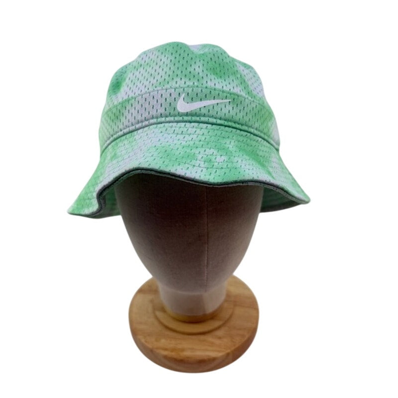 Nike Tie Dye Mesh Bucket Hat Dri-FIT Lightweight Green White Womens Size M/L