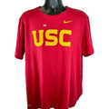 Nike Cardinal USC Trojans Tee Shirt Short Sleeve Crew Neck Red Mens Size XL