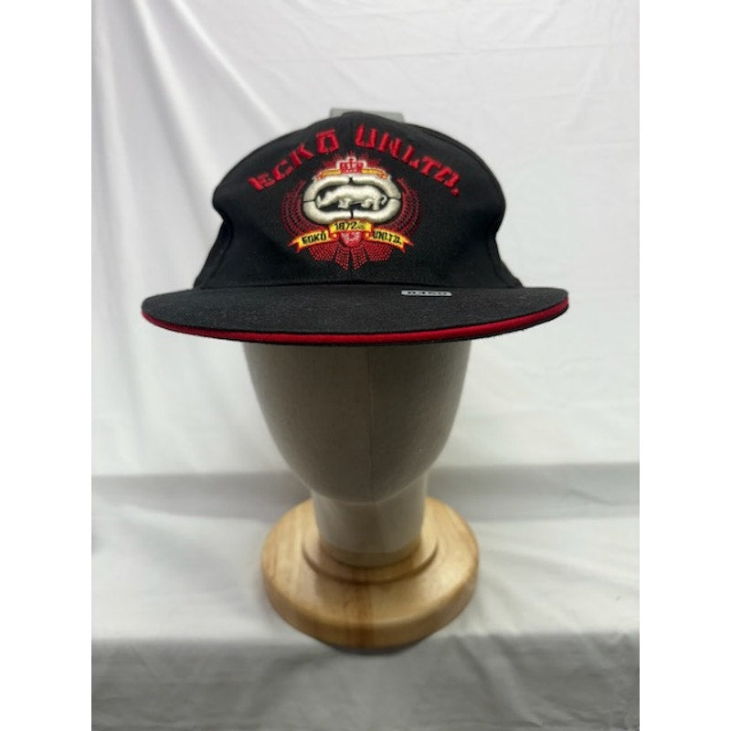 Ecko Unltd Baseball Cap Embroidered Rhino Logo Hat Black Red Mens Size 7 1/2