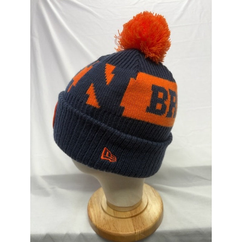 New Era Denver Broncos 2020 Sport Pom Cuffed Knit Hat Navy Orange Adult OSFM