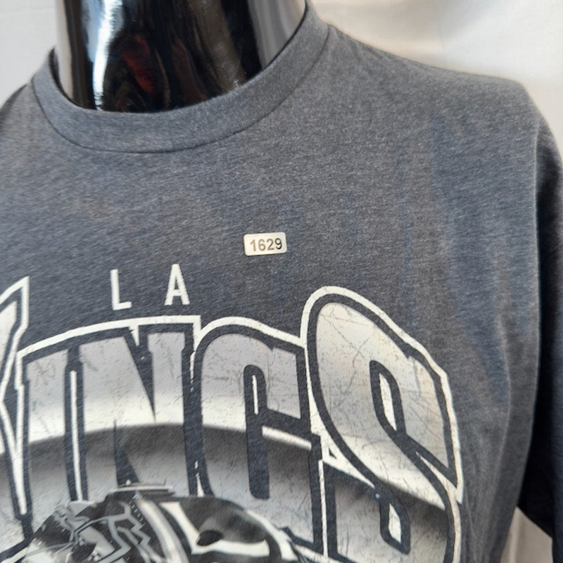 Mitchell & Ness Crease Lightning Tee Los Angeles Kings Black Heather Mens XL