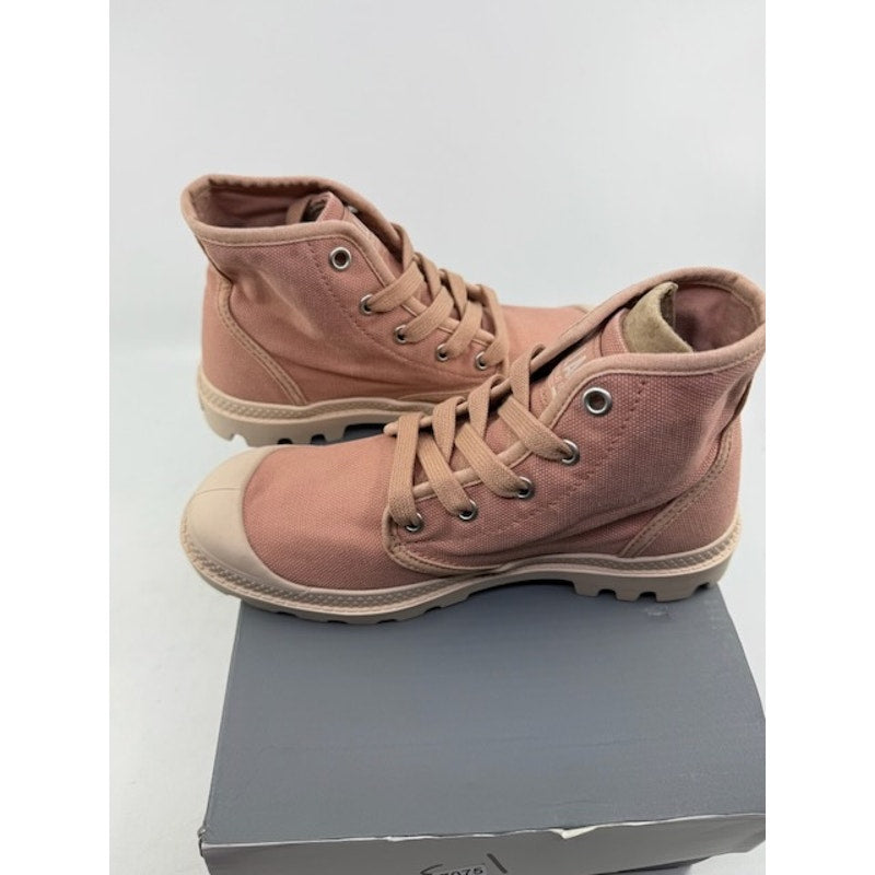 Palladium Pampa Hi Lace Up Ankle Boot 92352-663-M Rose Brick Womens Size 5