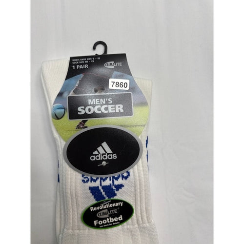 Adidas Copa Edge Soccer Socks Knee High White/Blue Mens Shoe Size 6-12