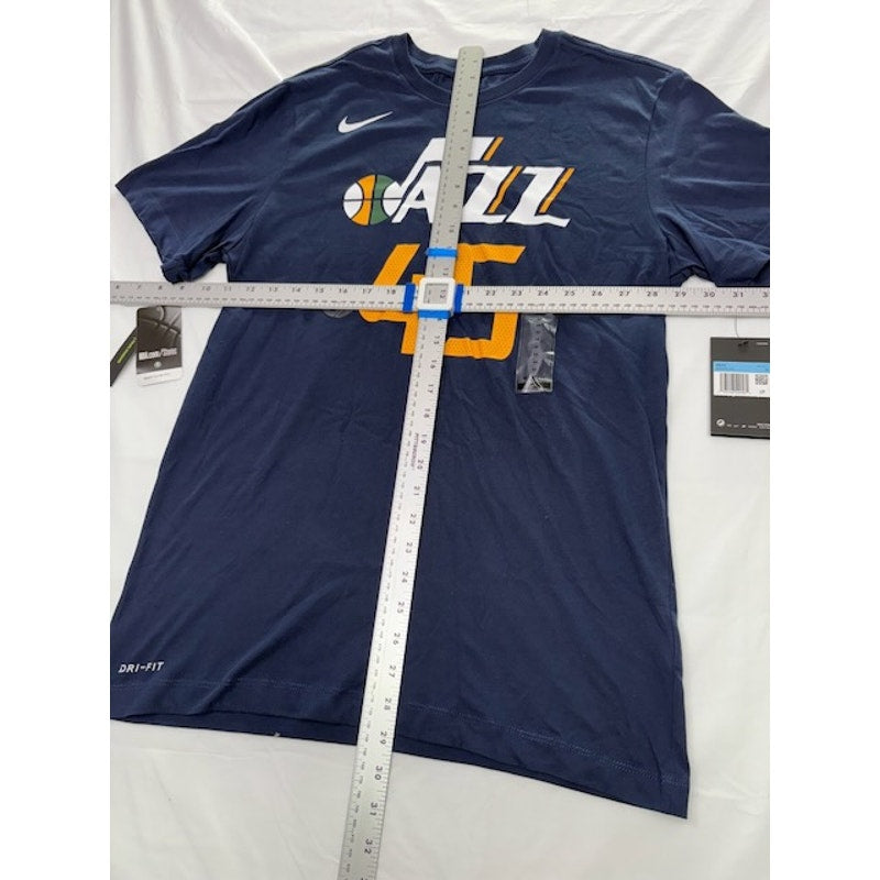 Nike Utah Jazz Donovan Mitchell #45 Performance T-Shirt Navy Mens Size M