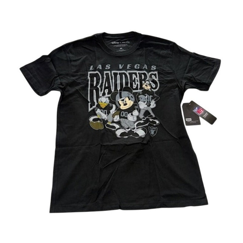 Junk Food X Disney NFL Las Vegas Raider T-Shirt Cotton Black Mens Size M