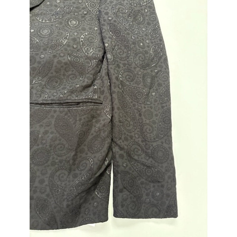 Bogosse Tibo Blazer Two Button Paisley Dragon Print Viscose Gray Mens Size 44